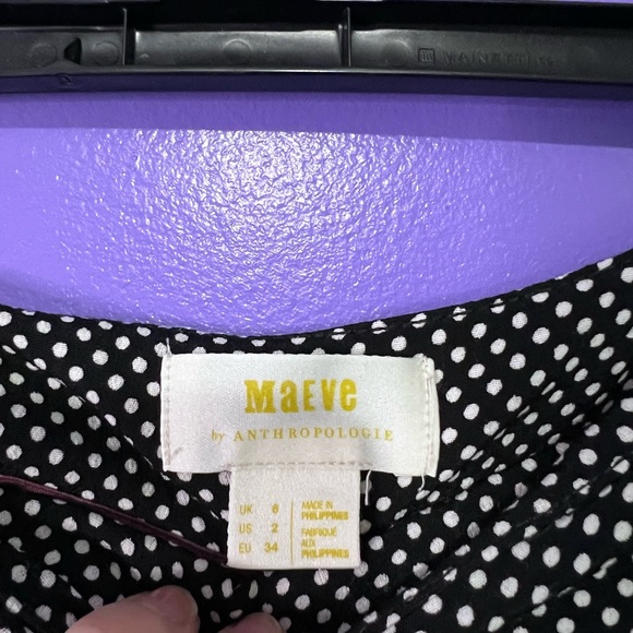 Anthropologie Maeve Cabo wide leg polka dot pants size 2 - Picture 7 of 8